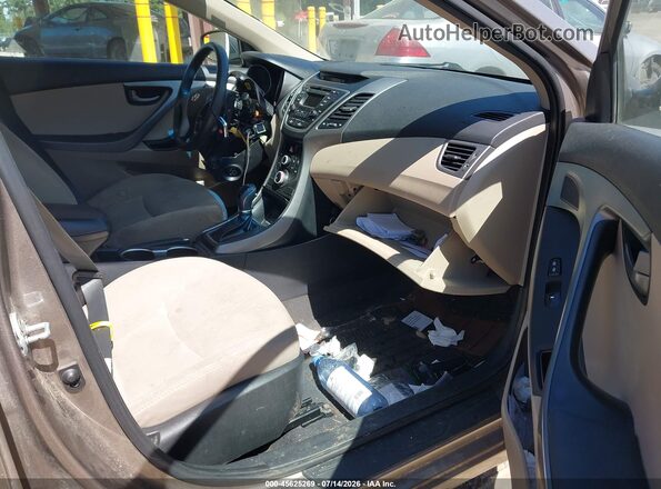 5NPDH4AE2GH686938 2016 HYUNDAI ELANTRA Gray Front interior view