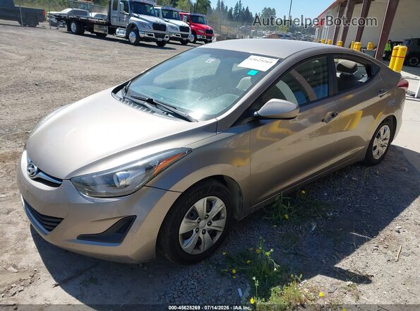 5NPDH4AE2GH686938 2016 HYUNDAI ELANTRA Gray Front left