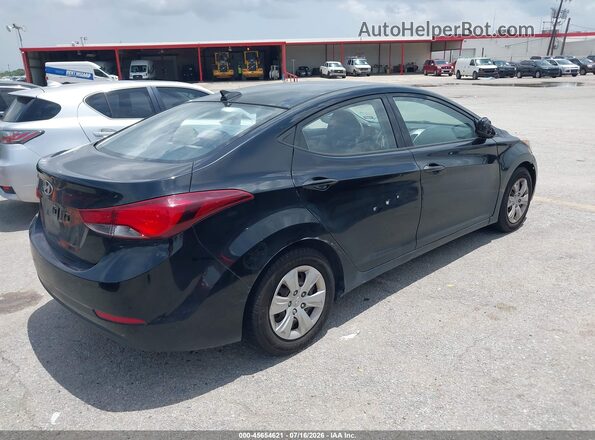 5NPDH4AE2GH694666 2016 HYUNDAI ELANTRA Black Tył prawy