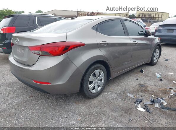 5NPDH4AE2GH720151 2016 HYUNDAI ELANTRA Beige Tył prawy