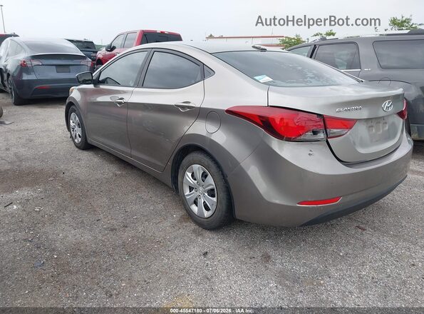 5NPDH4AE2GH720151 2016 HYUNDAI ELANTRA Beige Tył lewy