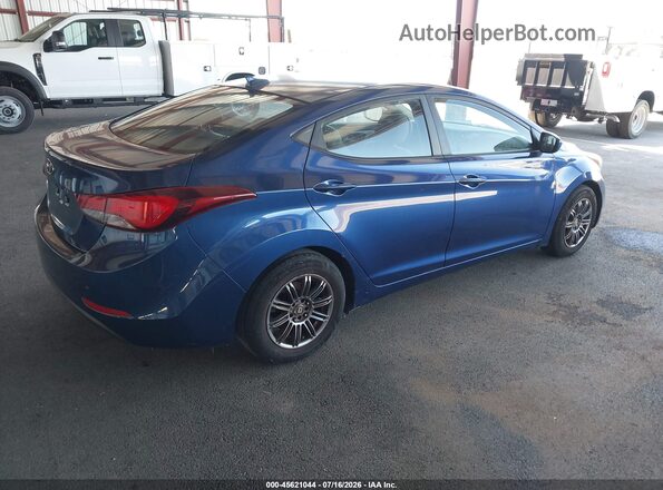5NPDH4AE2GH724524 2016 HYUNDAI ELANTRA Blue Trasero derecho