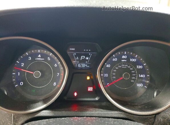 5NPDH4AE2GH736446 2016 HYUNDAI ELANTRA White Սարքավորումների վահանակի տեսք