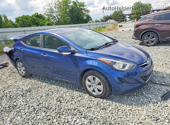 5NPDH4AE2GH748242 2016 HYUNDAI ELANTRA Blue Przód prawy