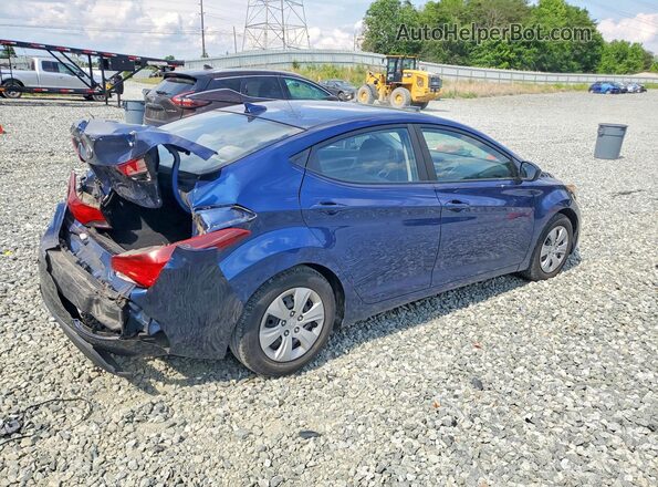 5NPDH4AE2GH748242 2016 HYUNDAI ELANTRA Blue Tył prawy