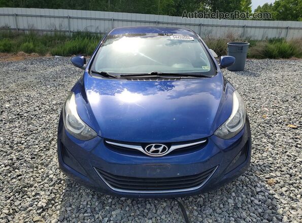 5NPDH4AE2GH748242 2016 HYUNDAI ELANTRA Blue Widok z przodu