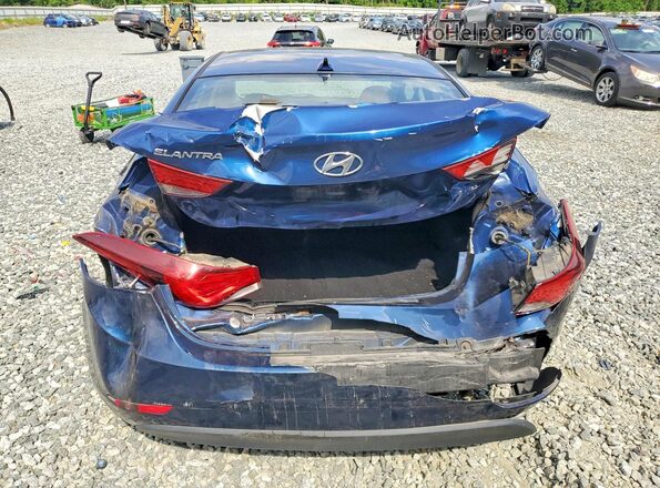 5NPDH4AE2GH748242 2016 HYUNDAI ELANTRA Blue Widok z tyłu