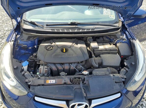 5NPDH4AE2GH748242 2016 HYUNDAI ELANTRA Blue Widok wnętrza z tyłu