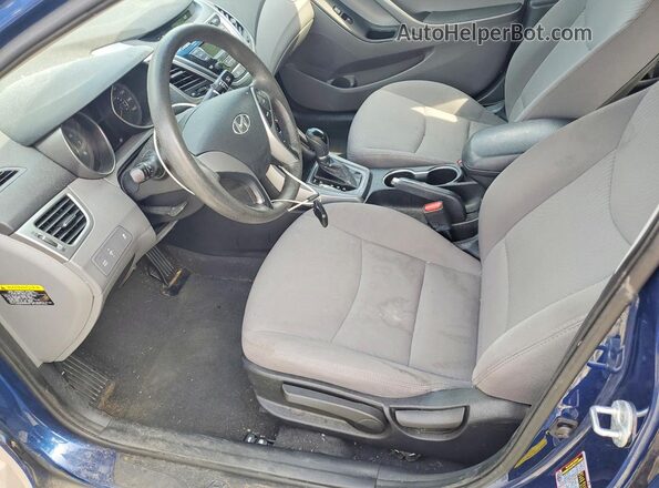 5NPDH4AE2GH748242 2016 HYUNDAI ELANTRA Blue Widok wnętrza z przodu