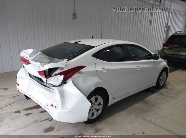 5NPDH4AE2GH752517 2016 HYUNDAI ELANTRA White Rear right