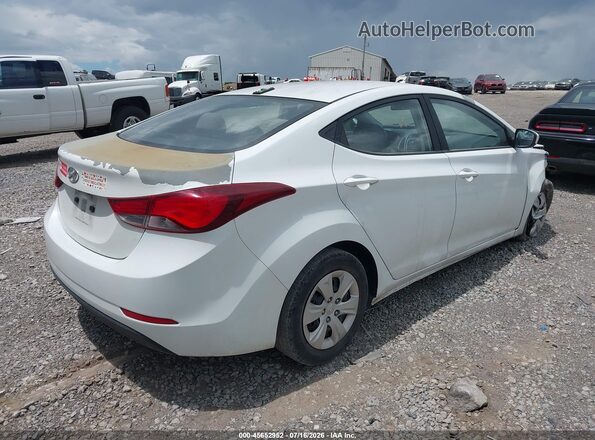 5NPDH4AE2GH787185 2016 HYUNDAI ELANTRA White Trasero derecho