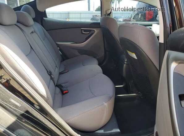5NPDH4AE3GH662549 2016 HYUNDAI ELANTRA Black Вид задніх сидінь