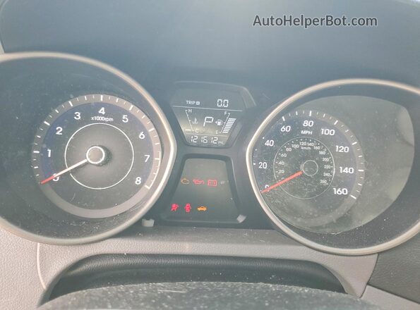 5NPDH4AE3GH662549 2016 HYUNDAI ELANTRA Black Вид щитка приладів