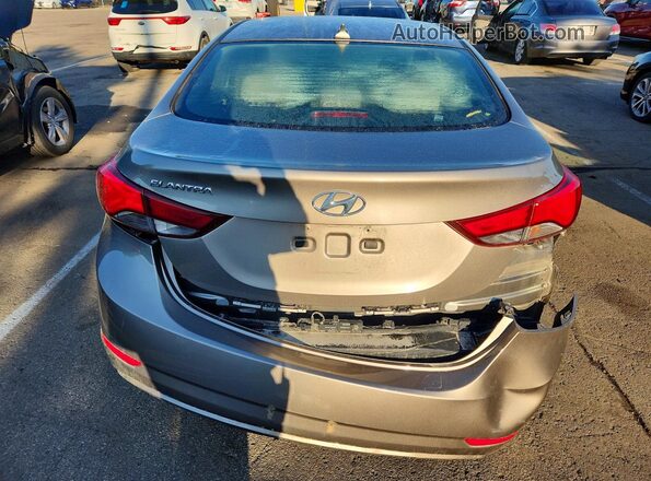 5NPDH4AE3GH676404 2016 HYUNDAI ELANTRA Gray Rear view