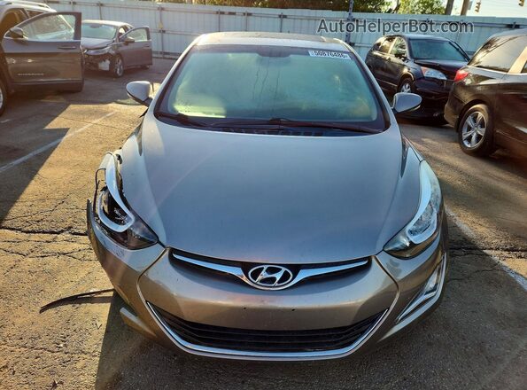 5NPDH4AE3GH676404 2016 HYUNDAI ELANTRA Gray Front view