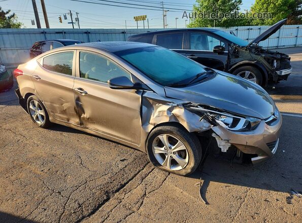 5NPDH4AE3GH676404 2016 HYUNDAI ELANTRA Gray Front right
