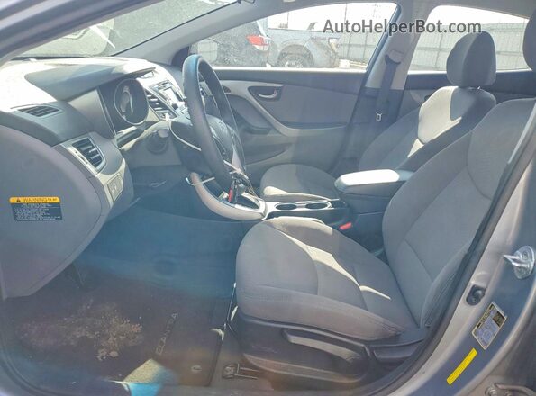 5NPDH4AE3GH681439 2016 HYUNDAI ELANTRA Gray Вид салону спереду