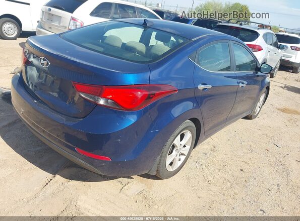 5NPDH4AE3GH687905 2016 HYUNDAI ELANTRA Синий Задняя правая четверть