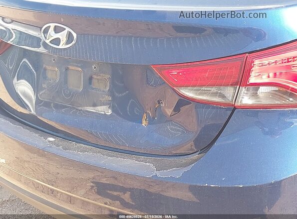 5NPDH4AE3GH687905 2016 HYUNDAI ELANTRA Синий Вид спереди