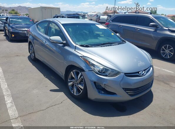 5NPDH4AE3GH689878 2016 HYUNDAI ELANTRA Silver Դիմացի տեսք