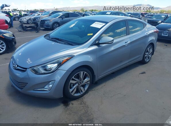 5NPDH4AE3GH689878 2016 HYUNDAI ELANTRA Silver Առջևի ձախ երեք քառորդ տեսարան