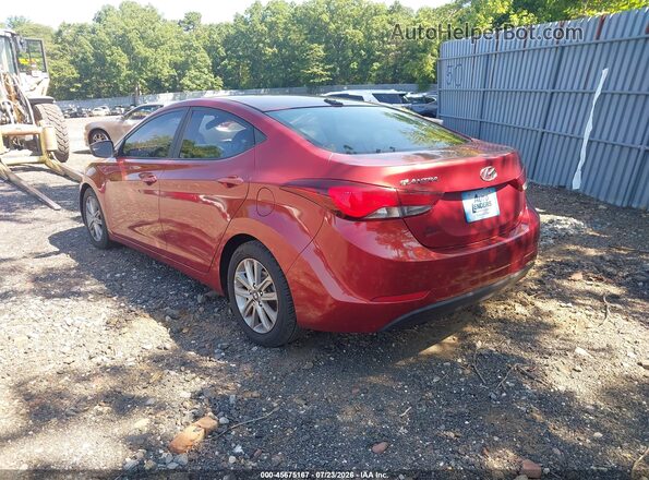 5NPDH4AE3GH692523 2016 HYUNDAI ELANTRA Красный Задняя левая четверть