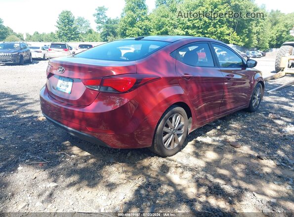 5NPDH4AE3GH692523 2016 HYUNDAI ELANTRA Красный Задняя правая четверть