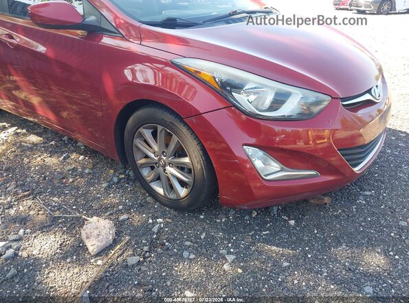 5NPDH4AE3GH692523 2016 HYUNDAI ELANTRA Красный Вид спереди
