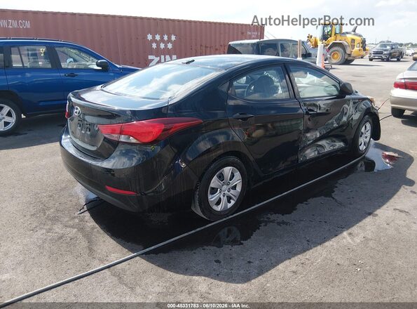 5NPDH4AE3GH705920 2016 HYUNDAI ELANTRA Black Trasero derecho