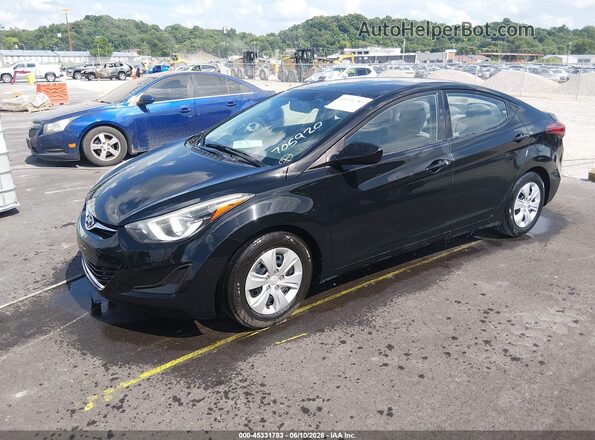 5NPDH4AE3GH705920 2016 HYUNDAI ELANTRA Black Vista tres cuartos delantera izquierda