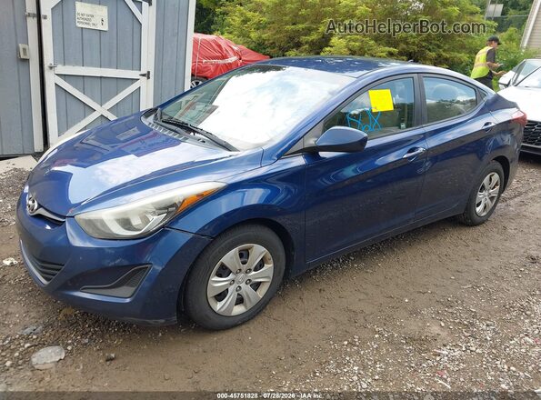 5NPDH4AE3GH715556 2016 HYUNDAI ELANTRA Blue Przód lewy
