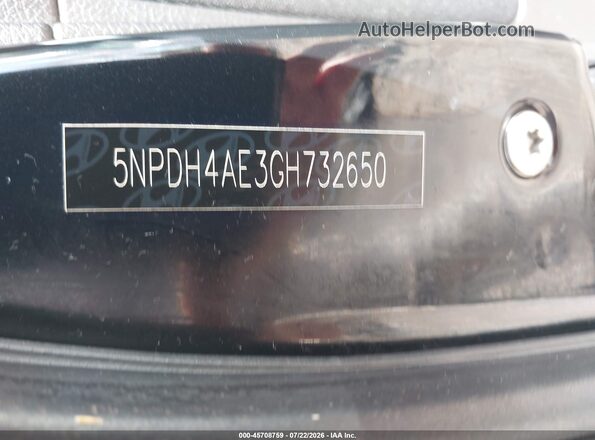 5NPDH4AE3GH732650 2016 HYUNDAI ELANTRA Black Engine compartment view