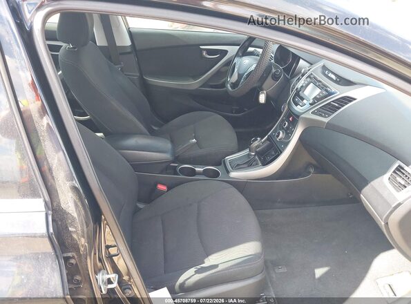 5NPDH4AE3GH732650 2016 HYUNDAI ELANTRA Black Front interior view