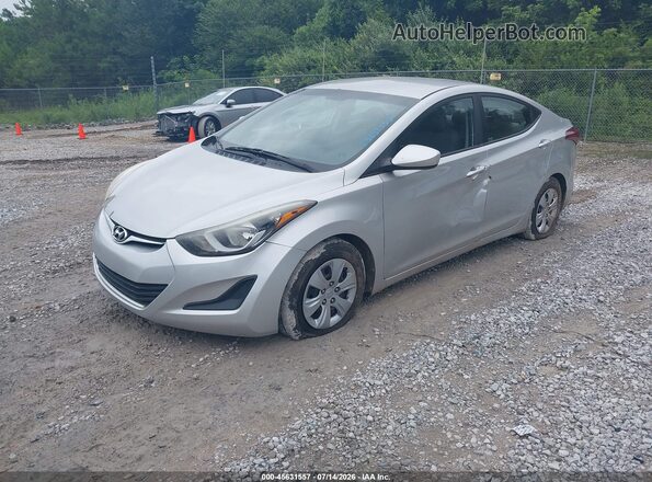 5NPDH4AE3GH737833 2016 HYUNDAI ELANTRA Серебряный Передняя левая четверть