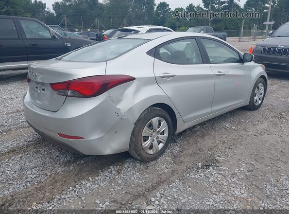 5NPDH4AE3GH737833 2016 HYUNDAI ELANTRA Серебряный Задняя правая четверть