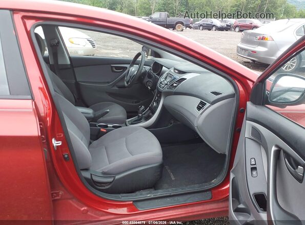 5NPDH4AE3GH742319 2016 HYUNDAI ELANTRA Red წინა სალონის ხედი