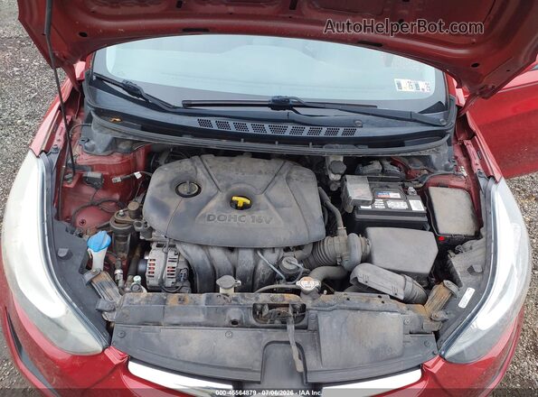 5NPDH4AE3GH742319 2016 HYUNDAI ELANTRA Red უკანა ხედი