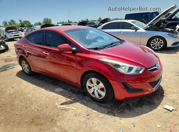 5NPDH4AE3GH757936 2016 HYUNDAI ELANTRA Red Передня права чверть