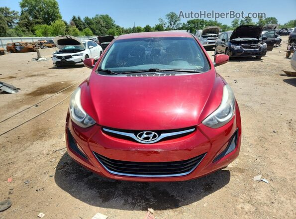 5NPDH4AE3GH757936 2016 HYUNDAI ELANTRA Red Вид спереду