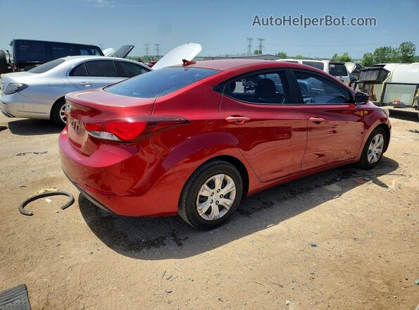5NPDH4AE3GH757936 2016 HYUNDAI ELANTRA Red Задня права чверть