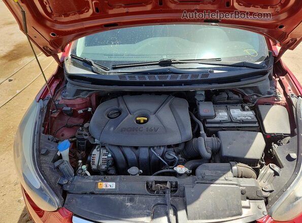 5NPDH4AE3GH757936 2016 HYUNDAI ELANTRA Red Вид задньої частини салону