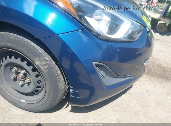 5NPDH4AE3GH766247 2016 HYUNDAI ELANTRA Синий Вид спереди