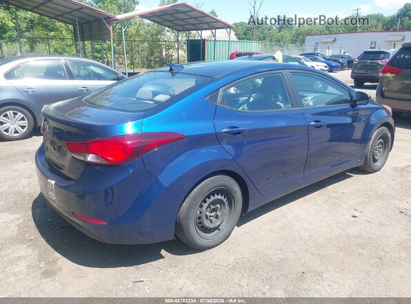5NPDH4AE3GH766247 2016 HYUNDAI ELANTRA Синий Задняя правая четверть