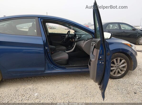 5NPDH4AE4GH660566 2016 HYUNDAI ELANTRA Blue წინა სალონის ხედი