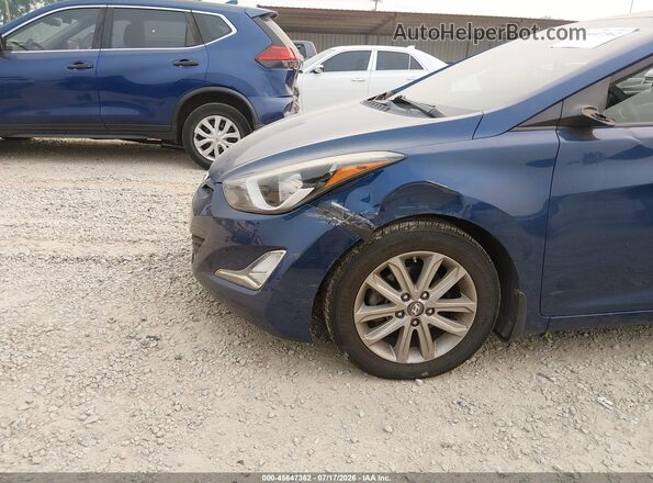 5NPDH4AE4GH660566 2016 HYUNDAI ELANTRA Blue წინა ხედი