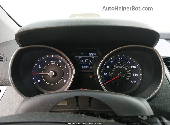 5NPDH4AE4GH660566 2016 HYUNDAI ELANTRA Blue უკანა სავარძლების ხედი