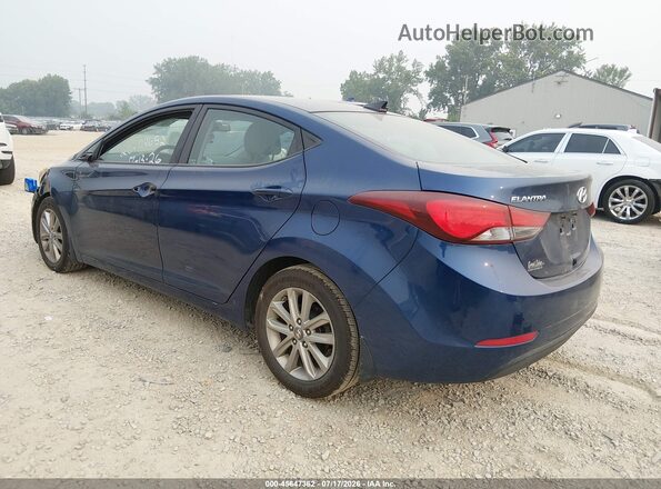 5NPDH4AE4GH660566 2016 HYUNDAI ELANTRA Blue უკანა მარცხენა