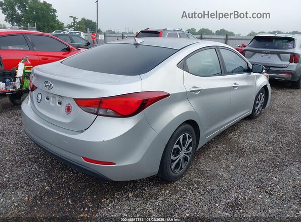 5NPDH4AE4GH675732 2016 HYUNDAI ELANTRA Silver Rear right
