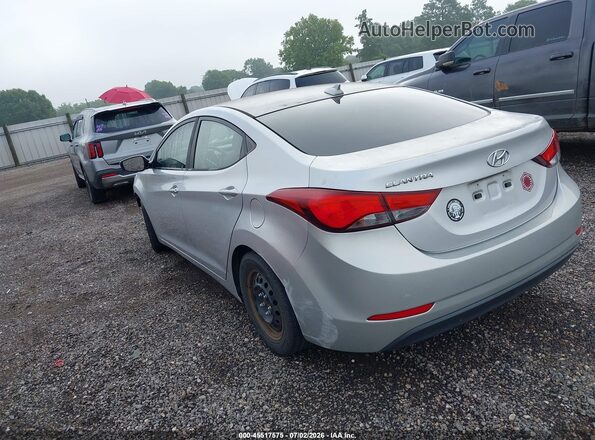5NPDH4AE4GH675732 2016 HYUNDAI ELANTRA Silver Rear left