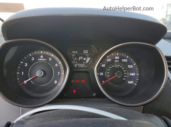 5NPDH4AE4GH677691 2016 HYUNDAI ELANTRA White Vista del cuadro de instrumentos